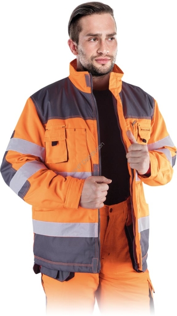 Pomarańczowa zimowa kurtka ostrzegawcza LH-FMNWX-J_PSB