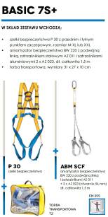 BASIC 7S+ Zestaw powstrzymujący upadek do pracy na rusztowaniach PROTEKT